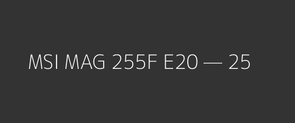 MSI MAG 255F E20 — 25